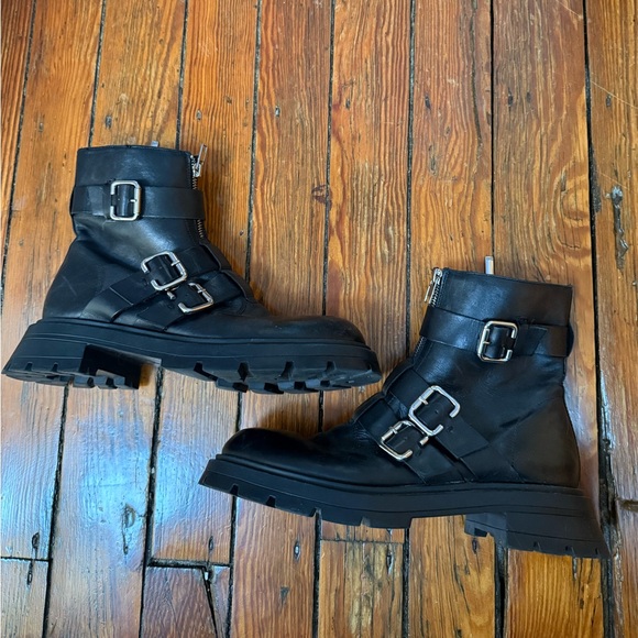 Zara Shoes - Zara Black Leather Ankle Boots Size 10